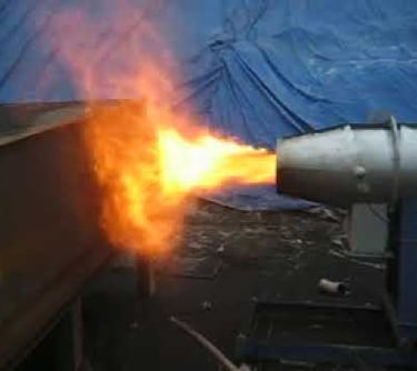 flame of a oil burner