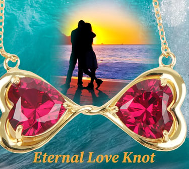 Eternal Love Knot Jewelry - two hearts intertwined eternally and making a knot