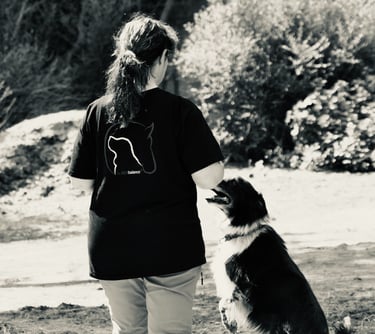 Andrea mit Hund
