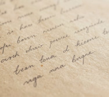 Écriture sur une feuille