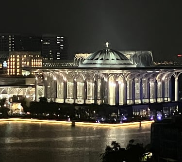 Iron Mosque Putrajaya, Malaysia, modern Islamic architecture, scenic view