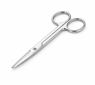 stainless steel Mayo scissors instrument CE certified for cutting sutures and materials.
