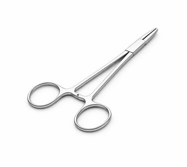 stainless steel needle holder instrument CE certified for secure needle control.