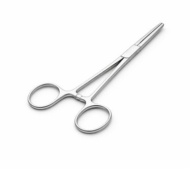stainless steel Rochester Carmalt forceps instrument CE certified for large vessel control.