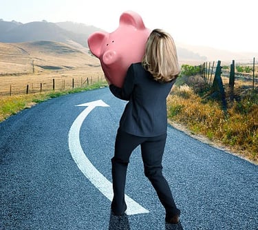 piggy bank represents costs