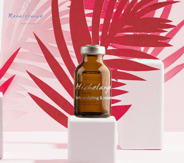 eine kleine braune Glasflasche mit medizinischem Inhalt steht auf einem Sockel , im Hintergru