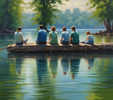A beautifully arranged display of premium downloadable artworks in a modern setting.