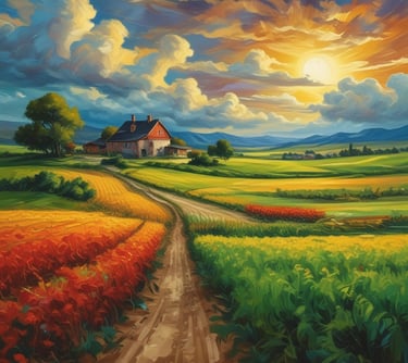 A beautifully arranged display of premium downloadable artworks in a modern setting.