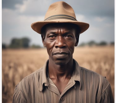 Aerial view of a vast agricultural landscape with neatly aligned fields bordered by dense green forest. The fields are divided into parallel rows, suggesting organized farming activities. In the distance, there are various patches of land possibly used for different types of crops.
