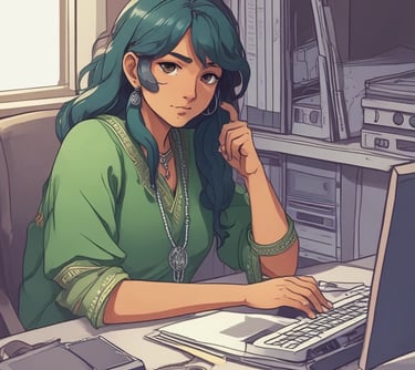 woman in black blazer with brown hair