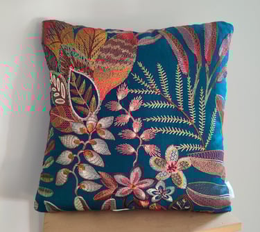 Coussin 45x45cm tissu Casamance création Kosy Atelier Tapissier