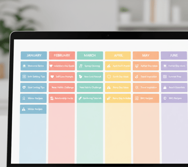 content calender in google sheet