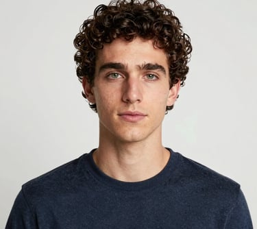 man standing near white wall
