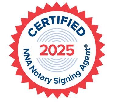 NNA Certified Signing Agent 2025 Badge - Background Screened
