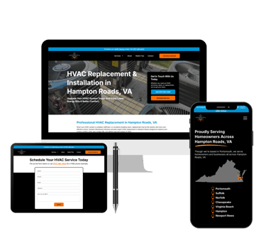 hvac website designer