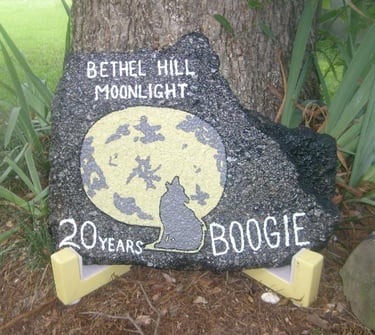 Rock commemorating 20 years of the Bethel Hill Moonlight Boogie