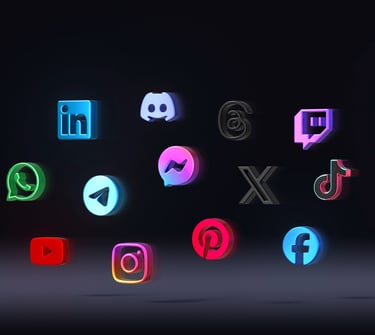 Réseaux sociaux populaires pour diffusion de médias.