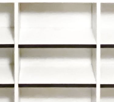 Étagères latérales mélaminé blanc – bibliothèque basse Shelfi Sèvres