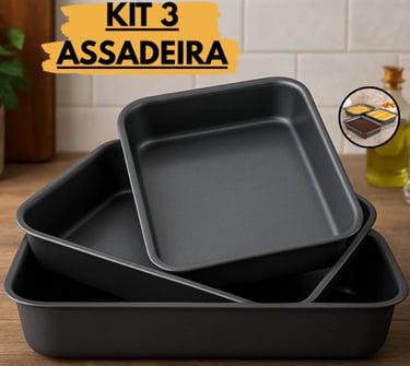 Kit Forma Assadeira Antiaderente