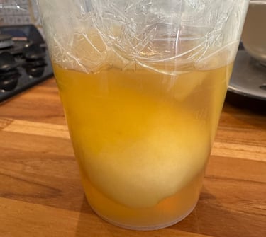 poire pochée à la verveine