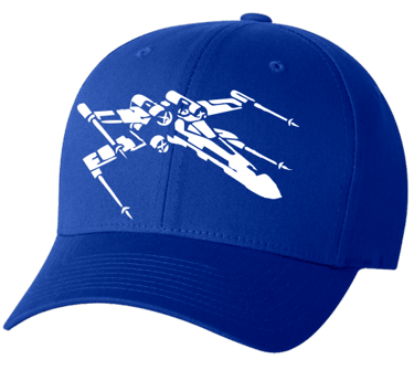 a blue hat with a white background and a white background
