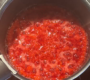confit de framboises
