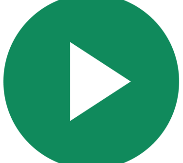 a green play button with a white arrow pointing to the left