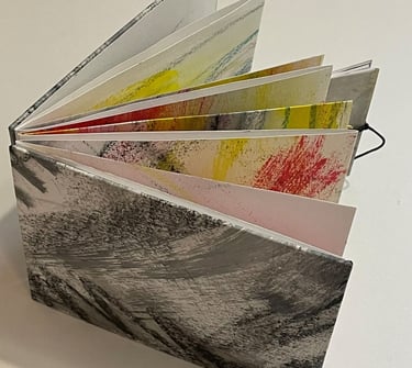 Meandering book abstract design