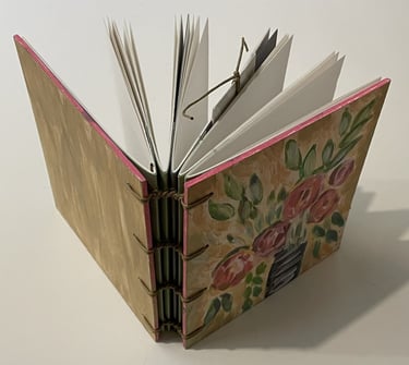 Coptic binding botanical theme - Bound Impressions