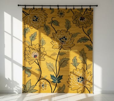 Custom bespoke handmade rugs crafted in Nepal- contemporary wall-hanging- Himalaya Carpet Industries