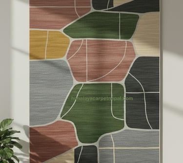 Custom bespoke handmade rugs crafted in Nepal- contemporary wall-hanging- Himalaya Carpet Industries