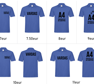 vaikiski polo marskineliai su uzrasais
