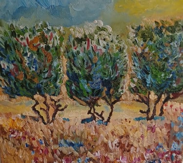 Olivos. Óleo sobre lienzo