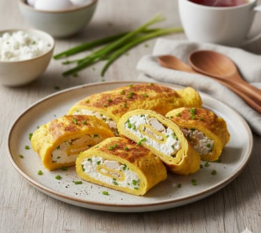 Recette airfryer minceur : roulé d’omelette protéiné sous 300 calories