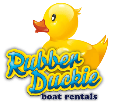 logo for rubber ducky boat rentals at lake wallenpaupack