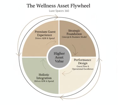 diagram: the wellness asset flywheel