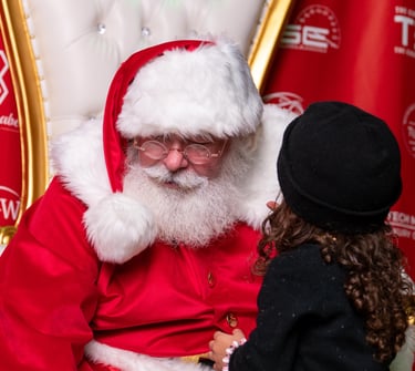 The Santa Cowboy listens to a childs special needs