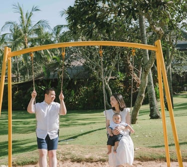 candid family moment at InterContinental Jimbaran resort