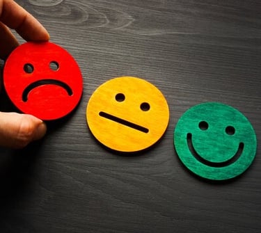 imagem de emotion com as expressões variadas, alegre, triste, chateado.