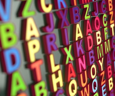 imagem de varias letras do alfabeto