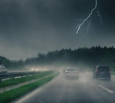 Driving in Hail or Thunderstorms