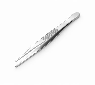 stainless steel dressing forceps instrument CE certified for handling dressings.