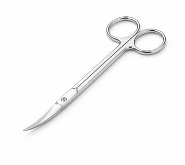 stainless steel Metzenbaum scissors instrument CE certified for delicate tissue dissection.