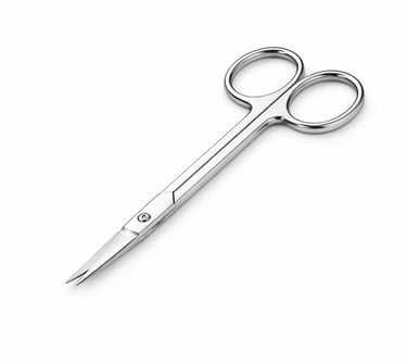 stainless steel operating scissors instrument CE certified for general surgical cutting.