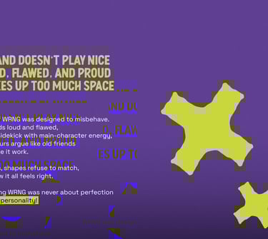 A purple text box explaining the WRNG branding