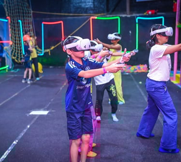 Family Gathering in Kids Birthday Celebration Gurgaon at Wupi Trampoline Park , Best Kids Play Zone 