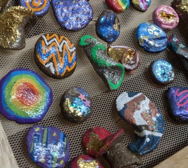 coffee ground earings