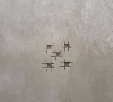 A wall in Rabat with material layers