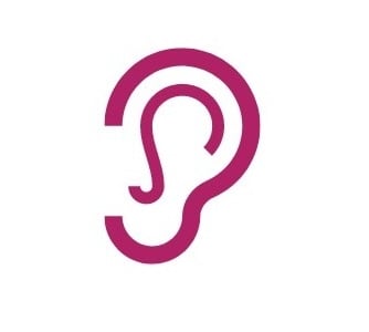 Small pink logo of the Surrey Ear Clinic