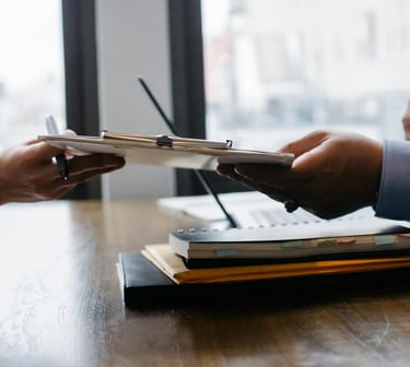 Contrat de coaching culinaire remis au client